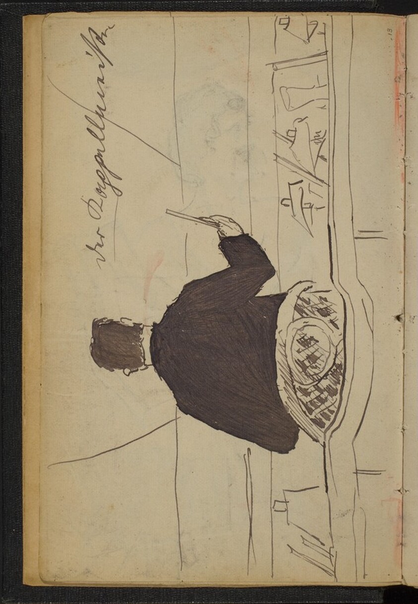 Conductor with His Baton Raised