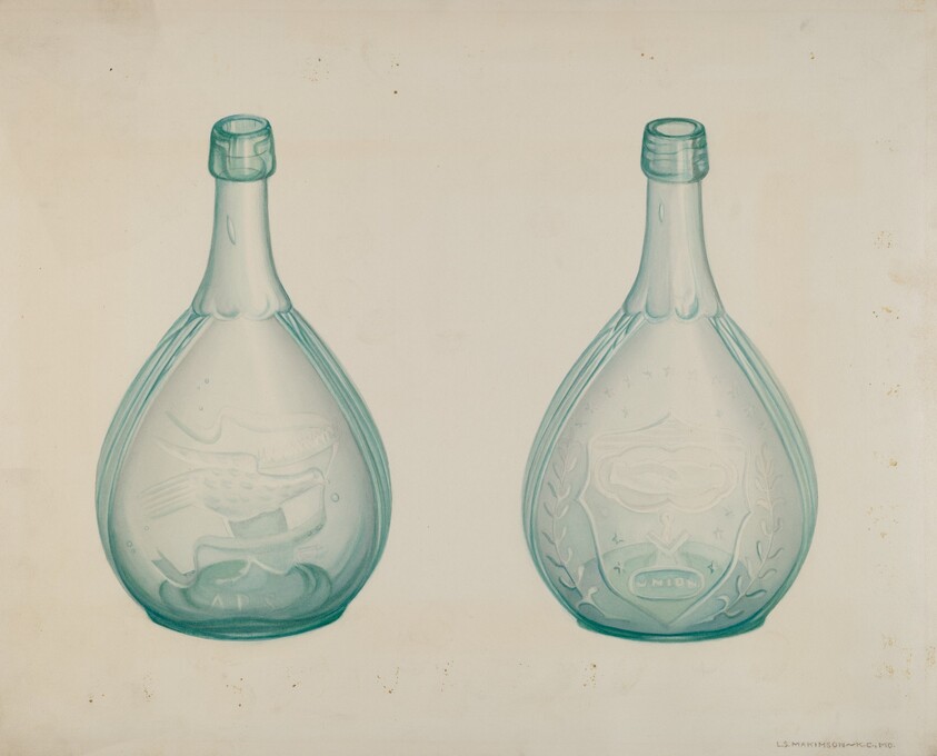 Green Whiskey Bottle