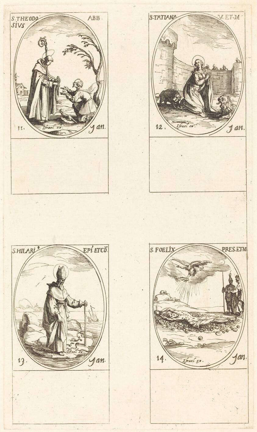 St. Theodosius; St. Tatiana; St. Hilary; St. Felix