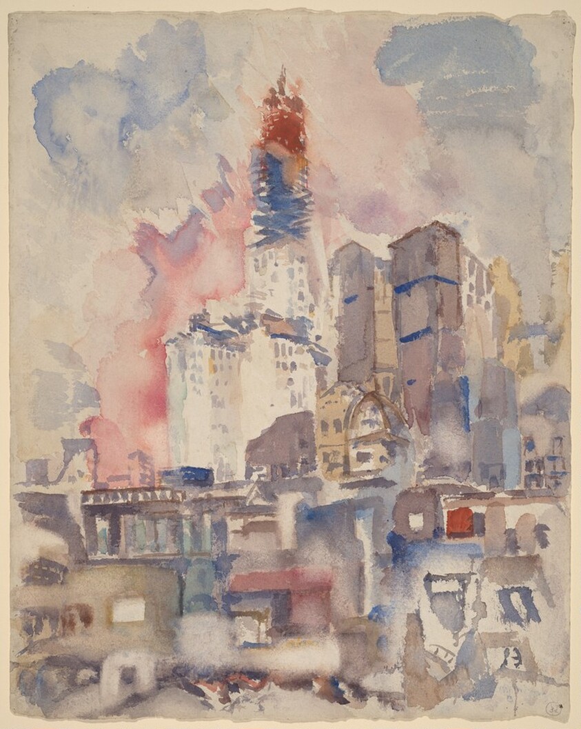 Woolworth Building under Construction [recto]