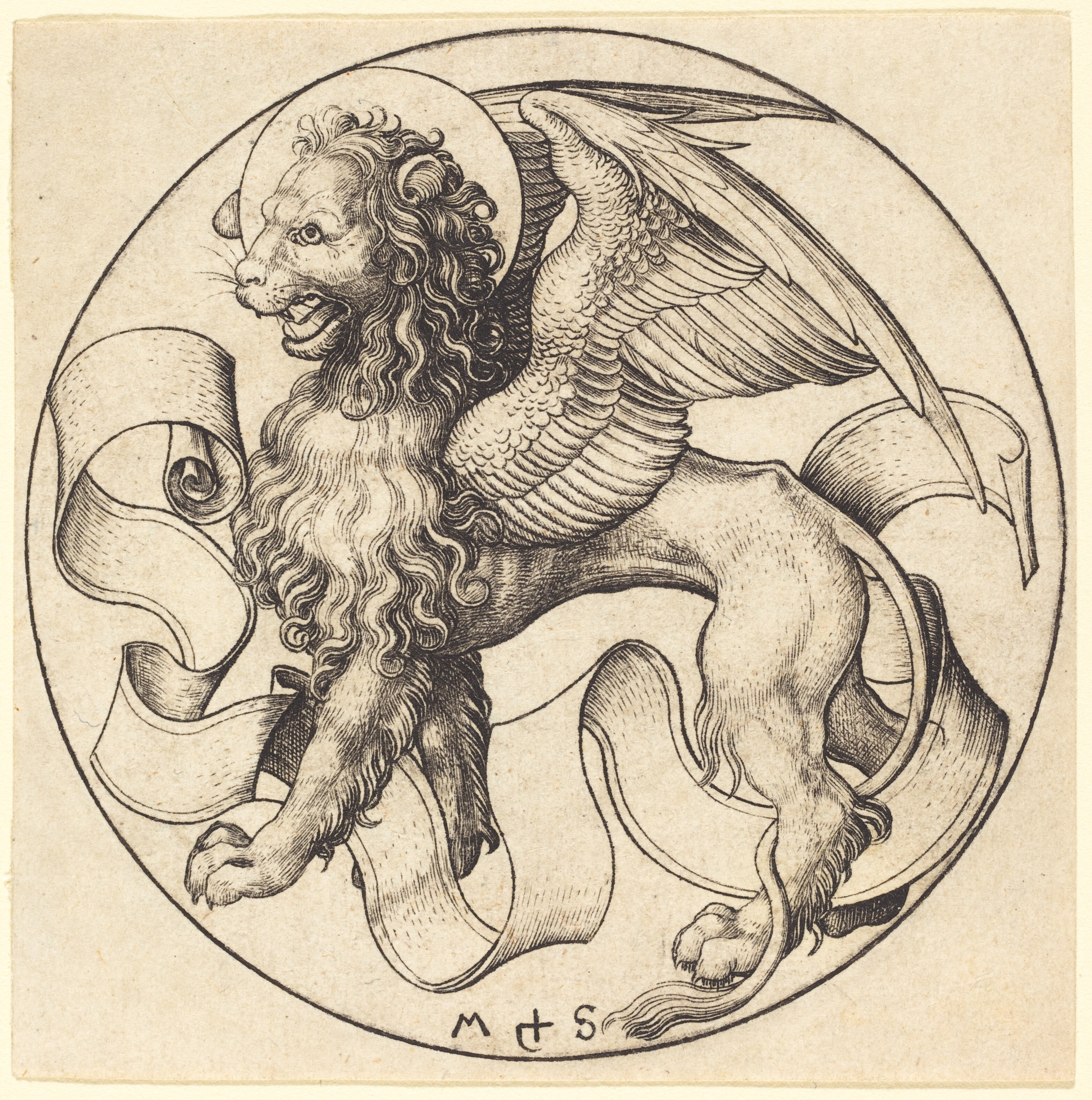The Lion of Saint Mark by Martin Schongauer