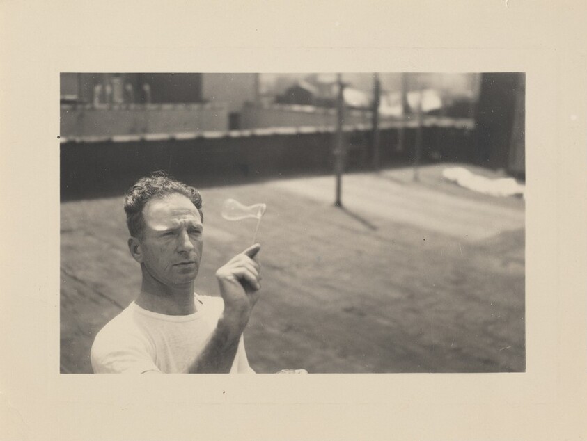 "Aug 1950 Making soap bubbles"