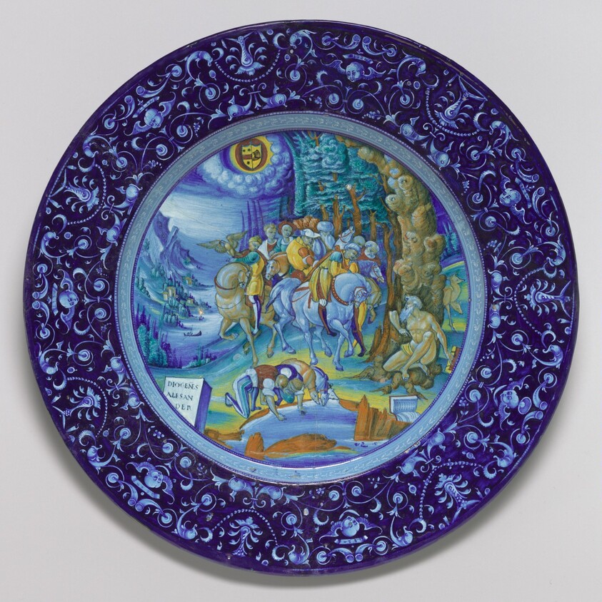 Plate with Alexander and Diogenes