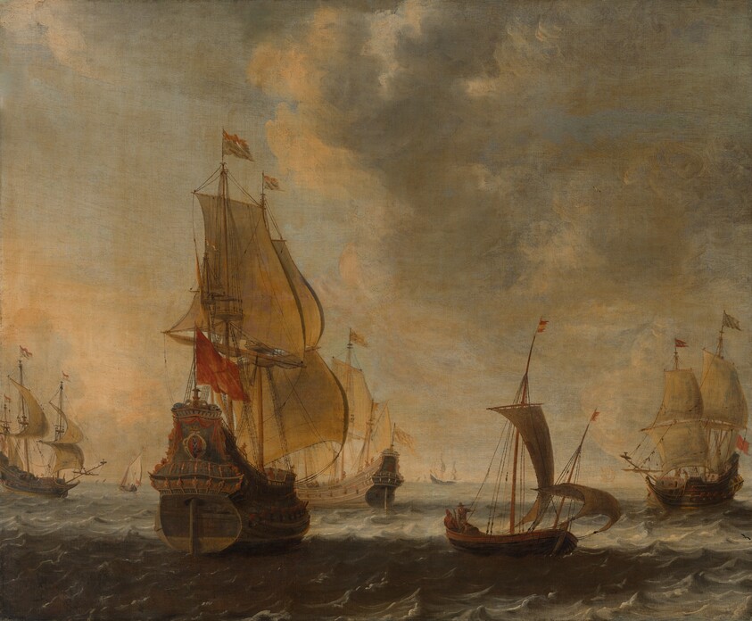 Dutch Ships in a Lively Breeze