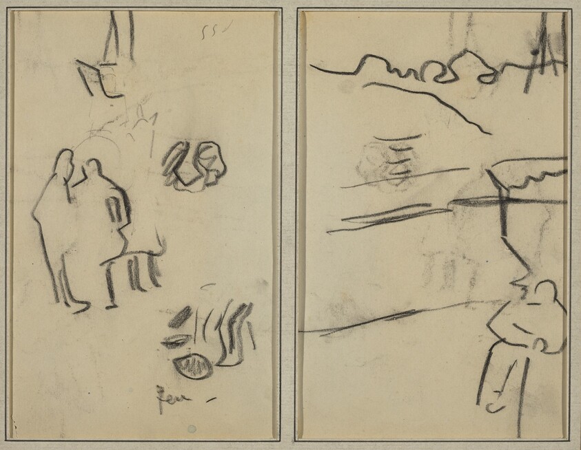 Group of Human Forms; A Man Seated [recto]