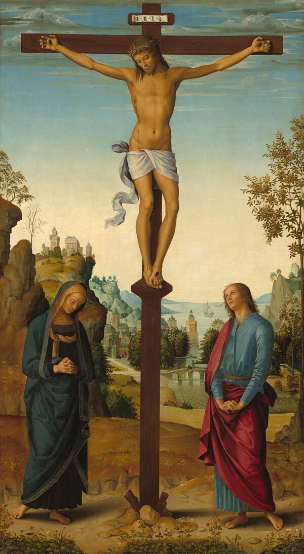 The Crucifixion with the Virgin, Saint John, Saint Jerome, and Saint Mary Magdalene [middle panel]