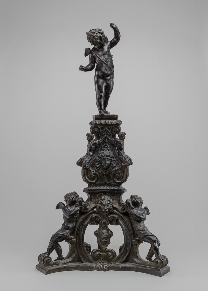 Andiron with Putto Finial