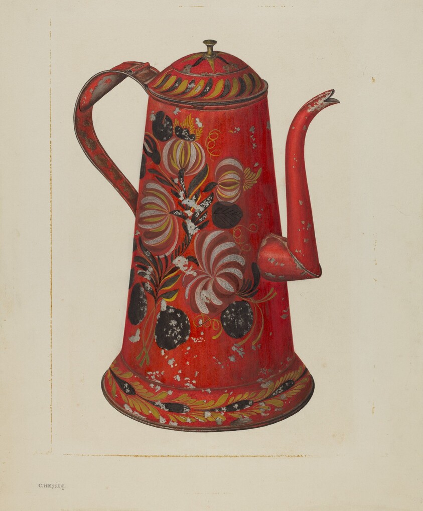 Toleware Coffee Pot