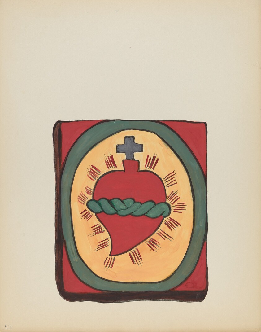 Plate 50: Sacred Heart: From Portfolio "Spanish Colonial Designs of New Mexico"