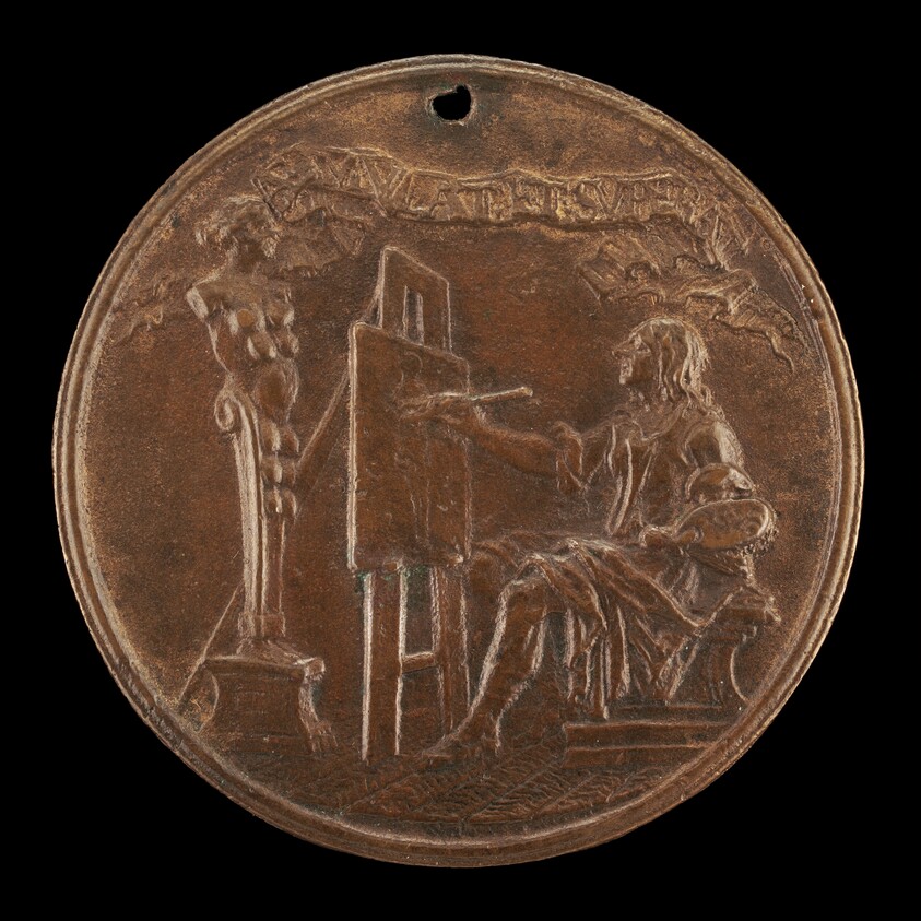 The Artist at his Easel Painting from an Antique Sculpture [reverse]