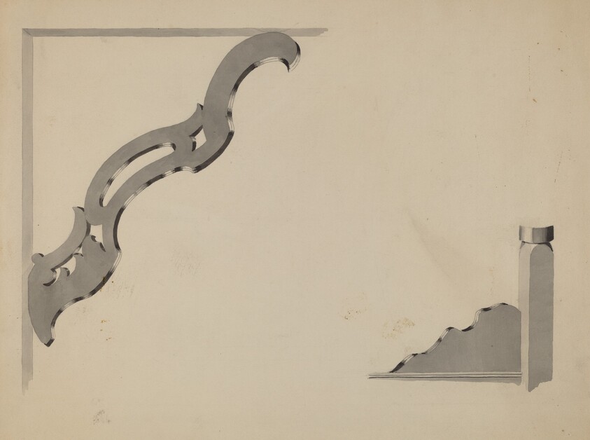 Half-canopy Carved Bed