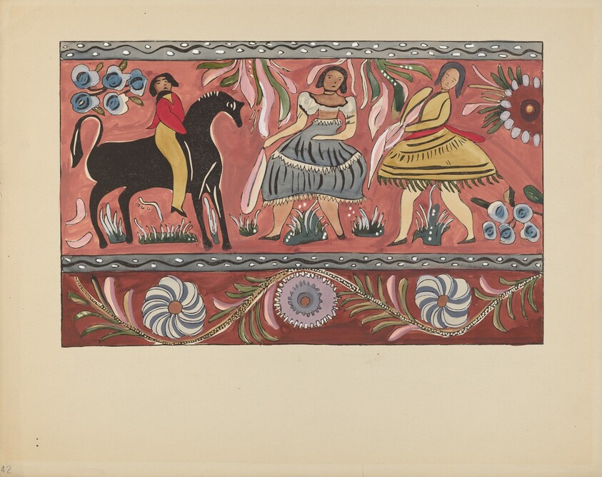 Plate 42: Painted Chest Design: From Portfolio "Spanish Colonial Designs of New Mexico"