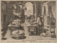 Lapis Polaris, Magnes (The Lodestone, The Magnet), Attributed to Hans Collaert the Younger after Jan van der Straet, c. 1590/1593