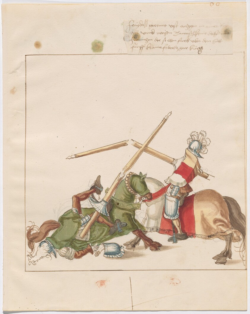 Mock Joust of War with Fixed Shields