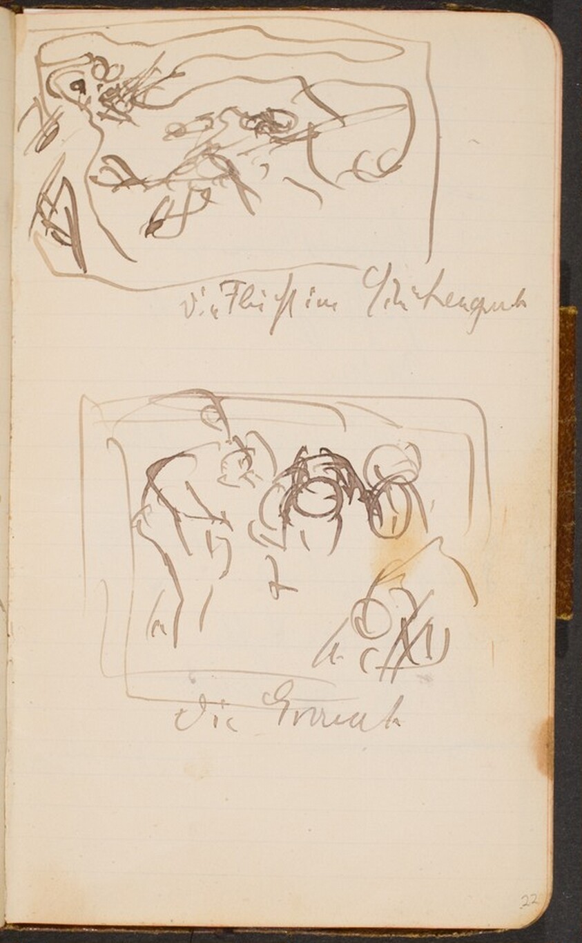 Zwei Skizzen und Notizen (Two Sketches with Notations) [p. 22]