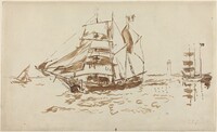 Sailboats near a Lighthouse, Paul Signac