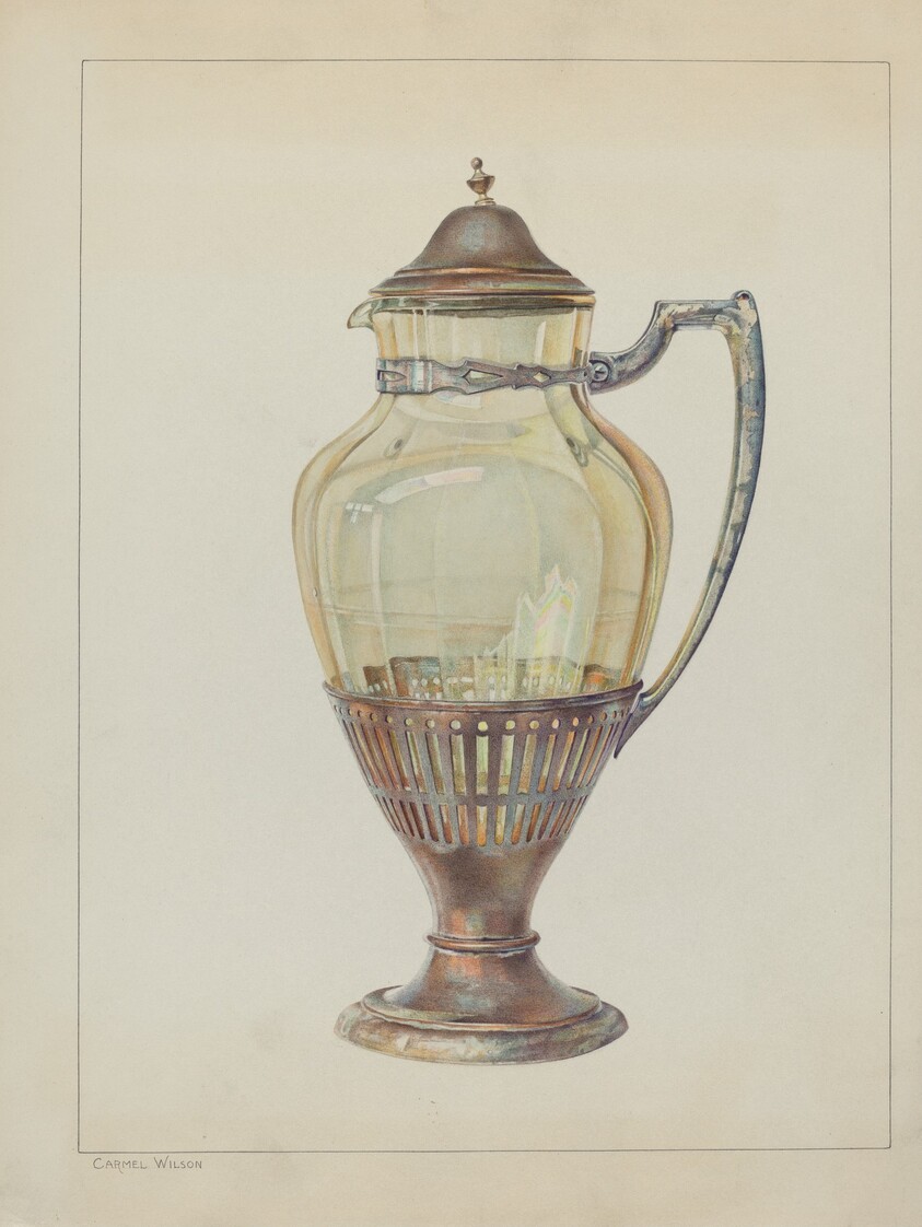 Silver and Glass Flagon