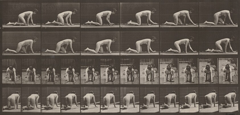 Plate Number 182. Crawling on hands and knees