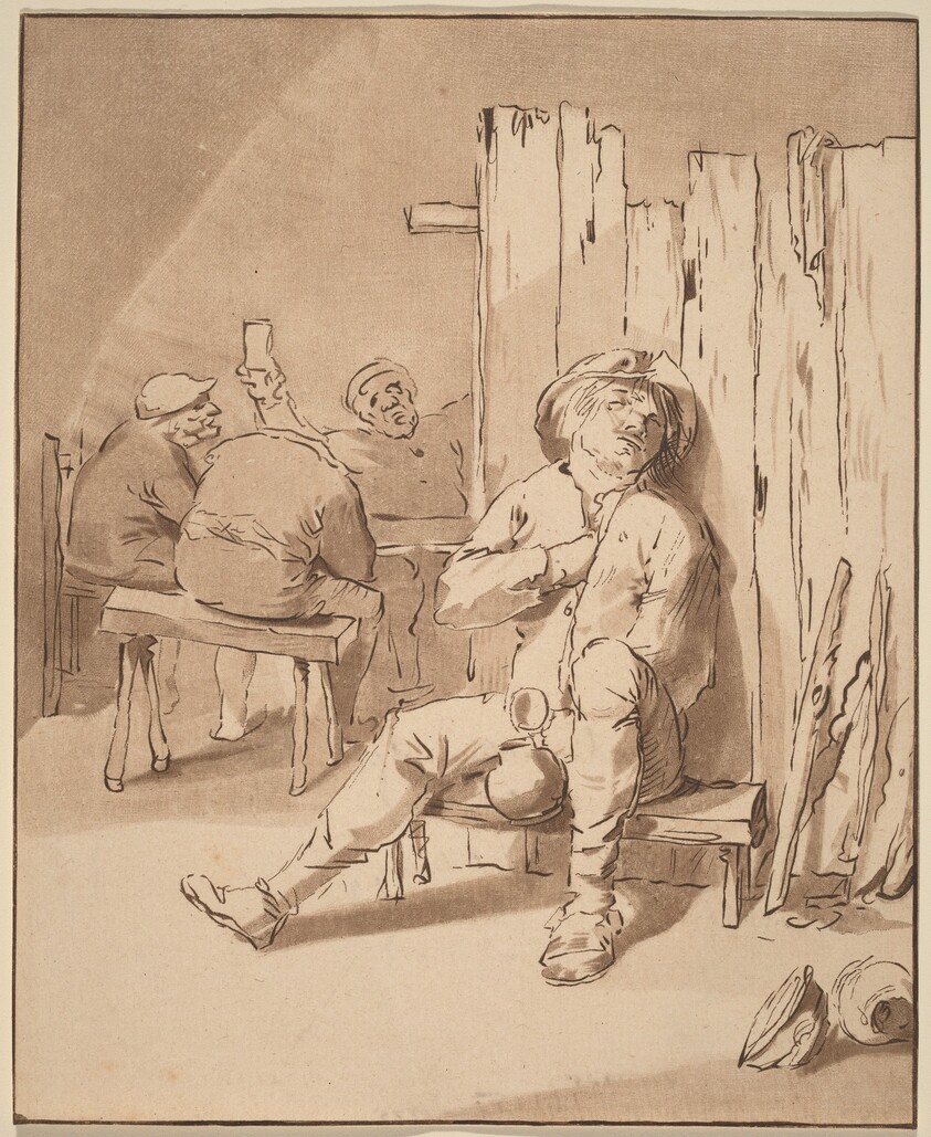 Drunken Peasant at an Inn