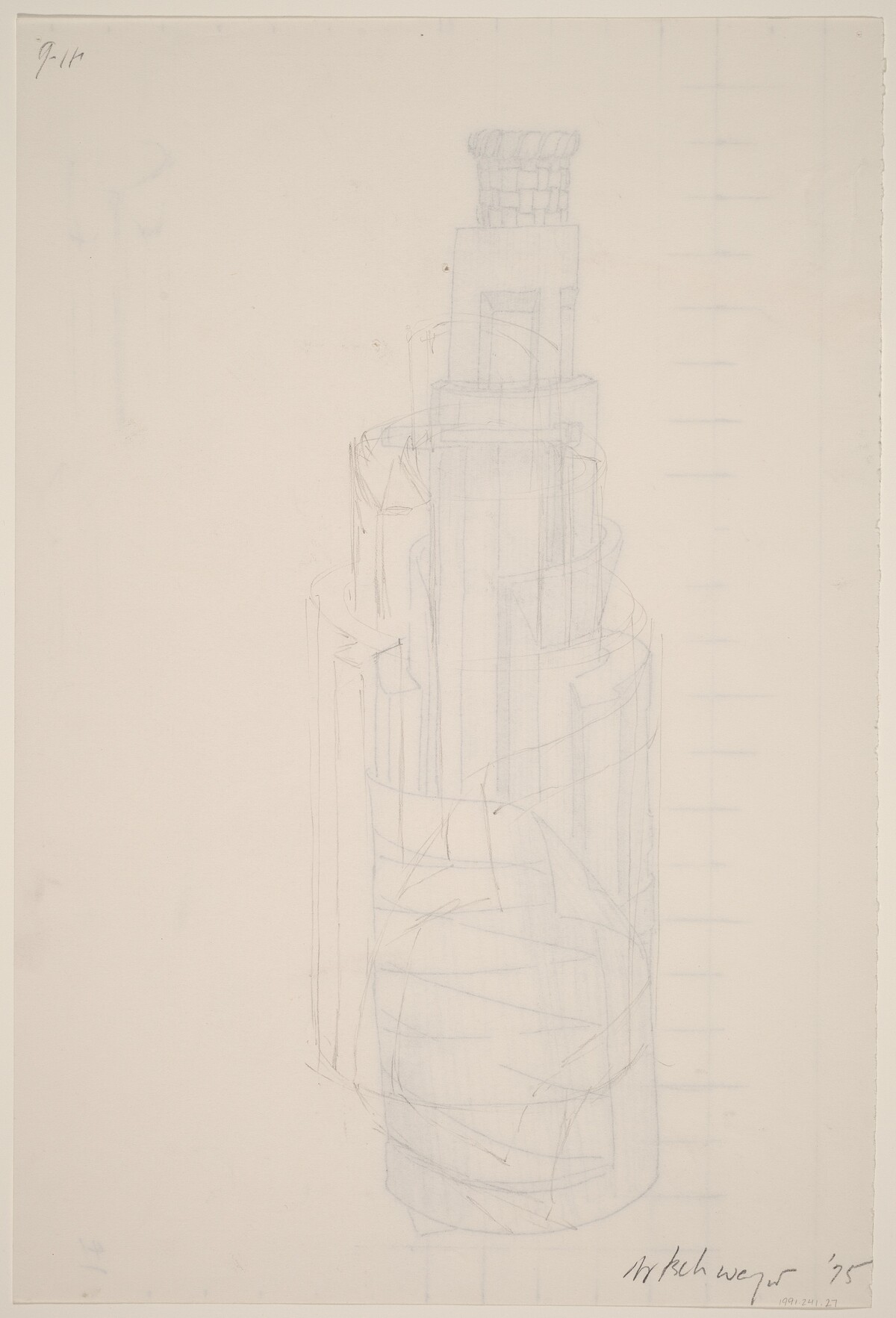 Basket, Table, Door, Window, Mirror, Rug #42 [verso]