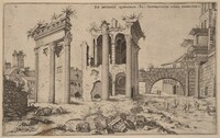 View of the Forum of Nerva, Hieronymus Cock, probably 1550