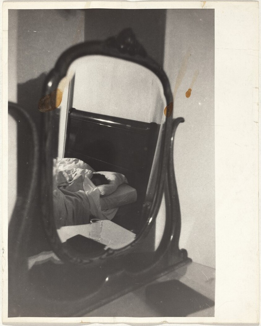 Family in mirror--Santa Cruz, California