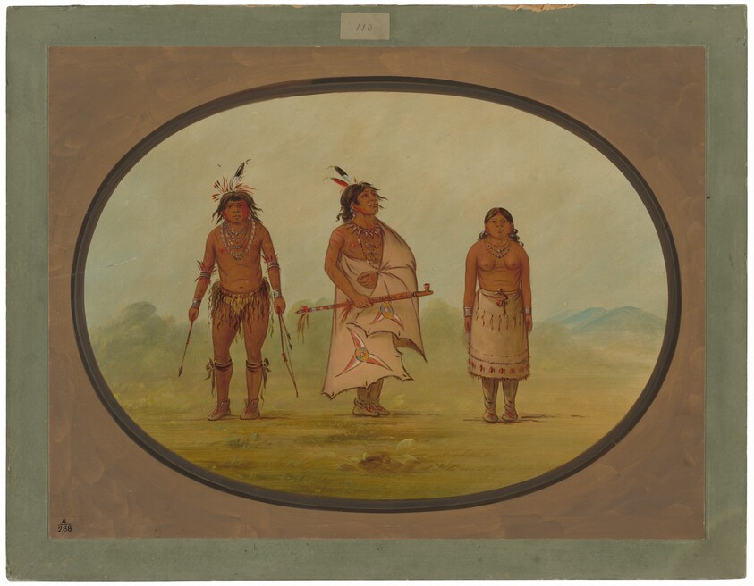 Mohave Chief, a Warrior, and His Wife