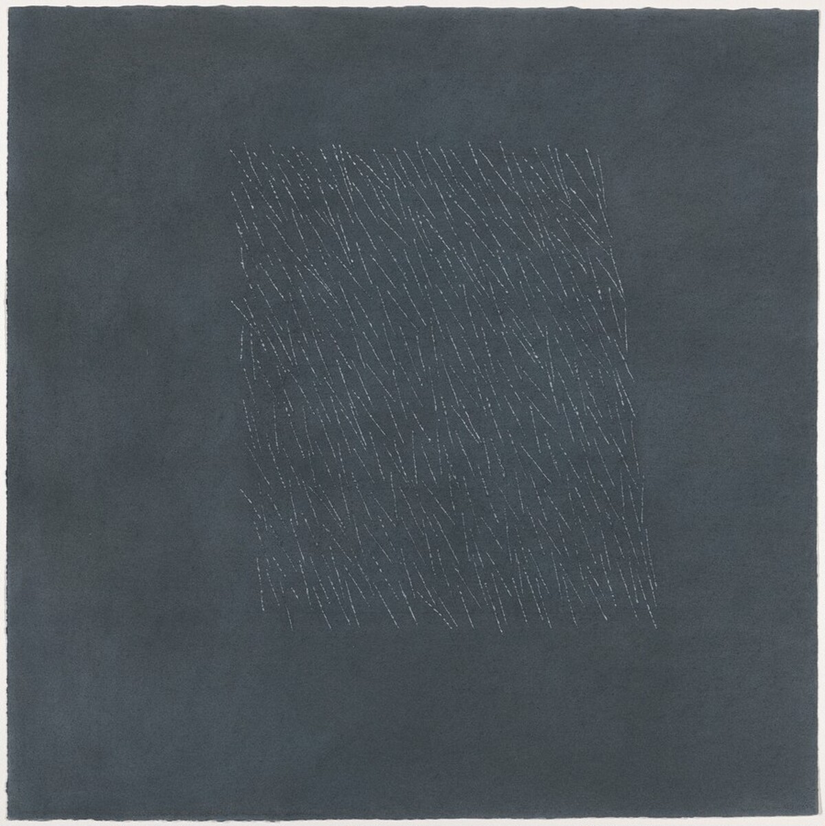 Percussion Drawing 19 - lines incised after chalk and rubbed with one layer of chalk