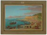 The Griffin Entering the Harbor at Mackinaw. August 27, 1679, George Catlin, 1847/1848