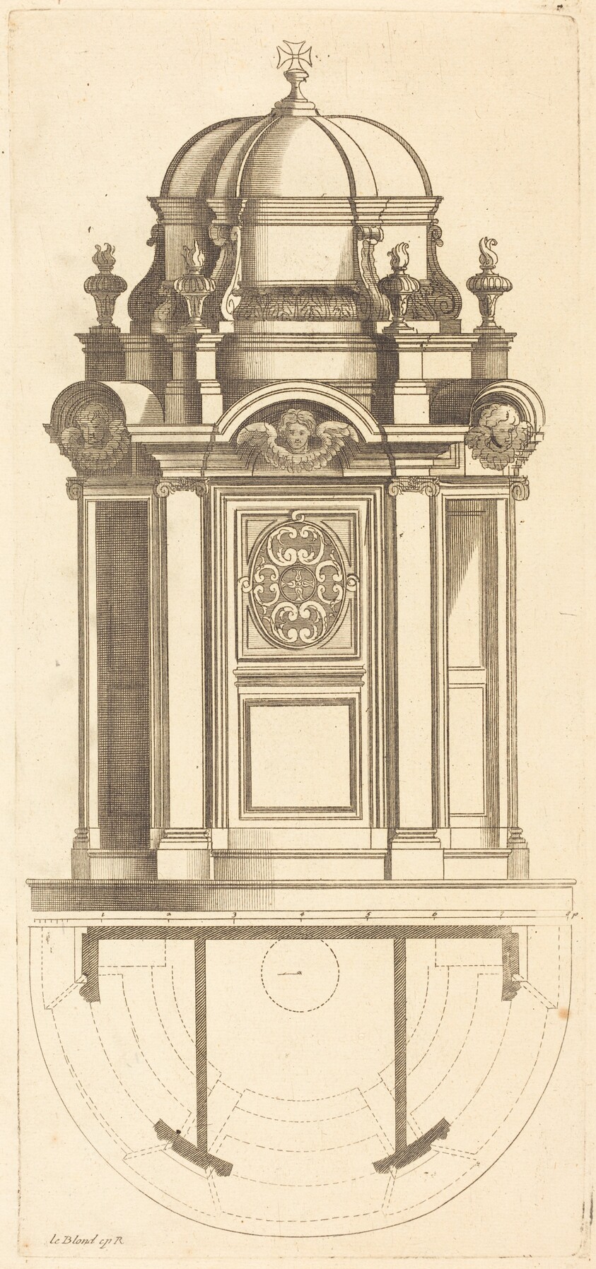 Plan et elevation des plus beaux confessionnaux de Paris, tres fidelemant mesure