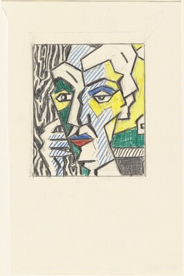 Study for "Expressionist Head", Roy Lichtenstein, 1980