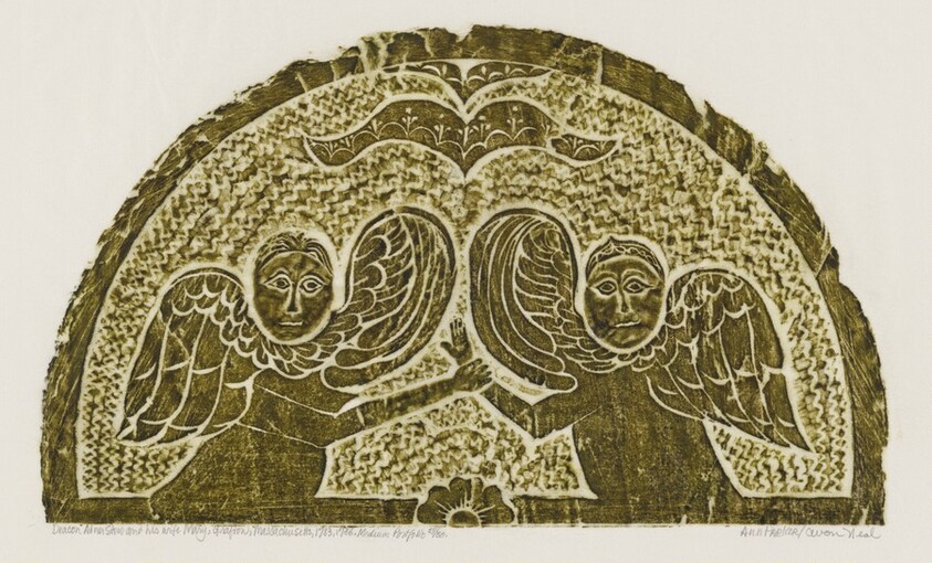 Deacon Abner Stow and His Wife Mary from A Portfolio of Rubbings from Early American Stone Sculpture