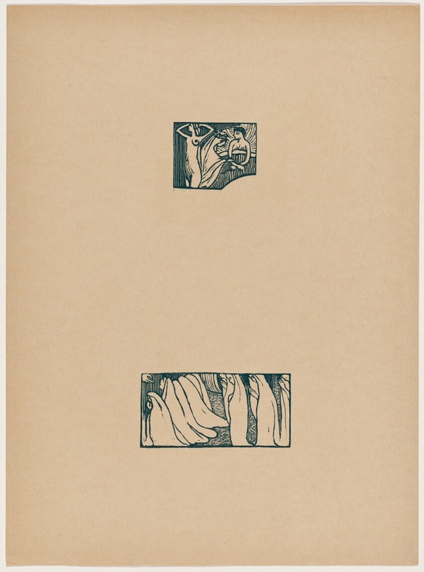 Deux essais de bois gravé pour Sagesse