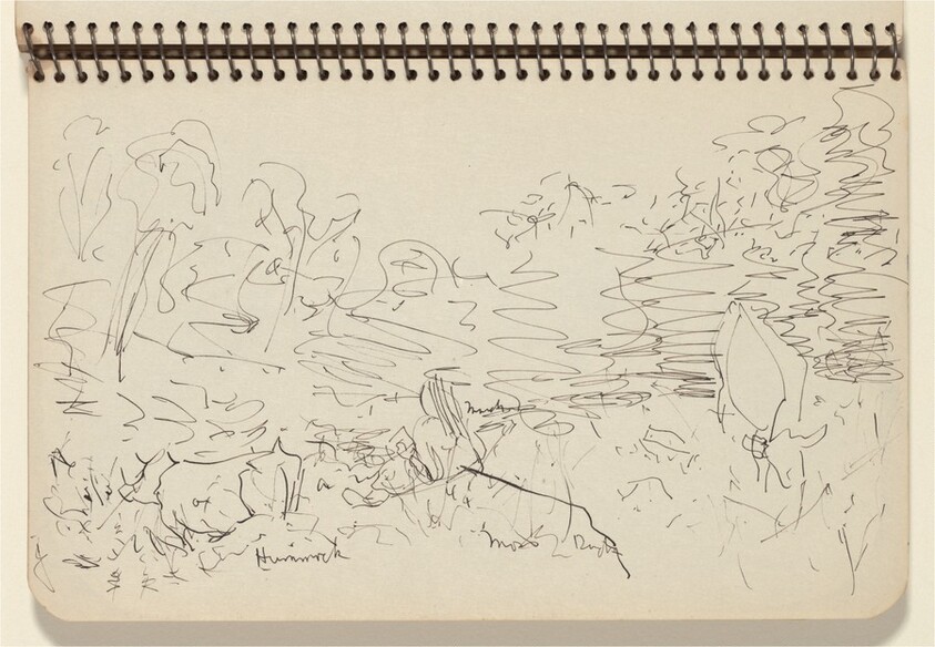 March Seated in a Landscape