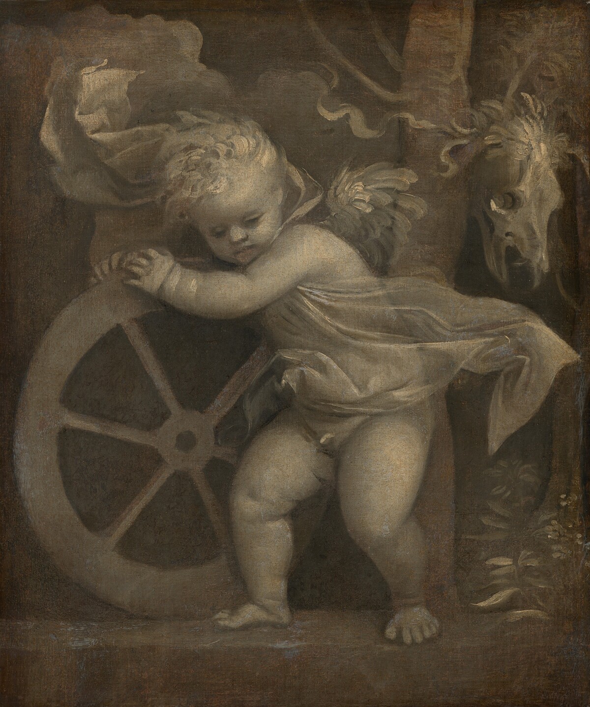 Cupid with the Wheel of Time