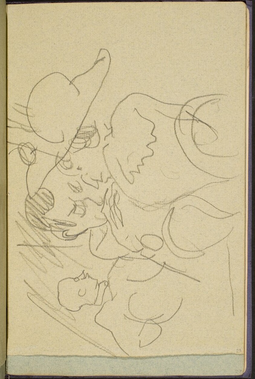 drei Personen im Café (Three Figures in a Café) [p. 25]