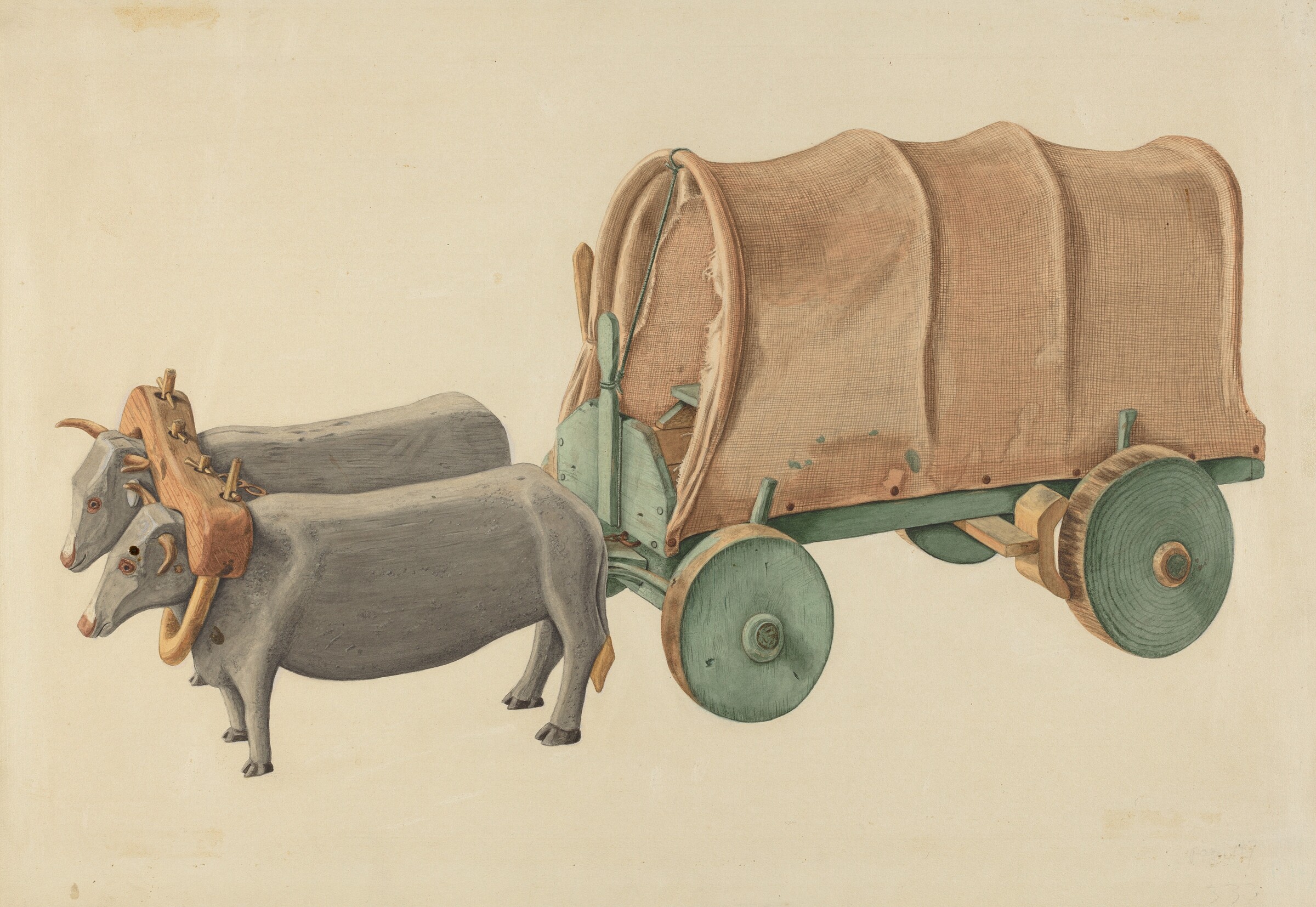 Miniature Oxcart, Eugene Bartz, c. 1939