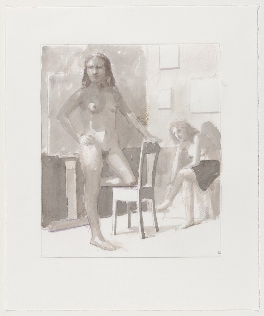 Untitled [Standing Figure with Knee on Chair] [working proof 3]