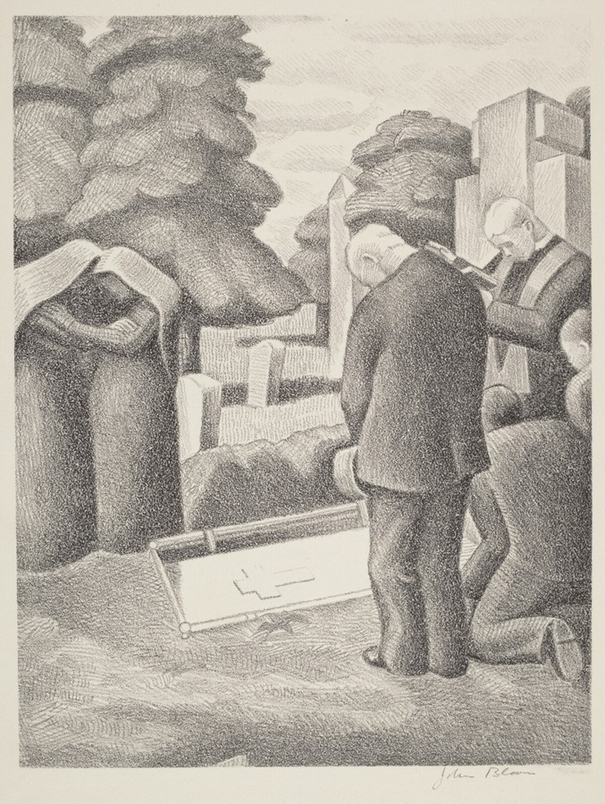 Untitled  (Mourners at Graveside)