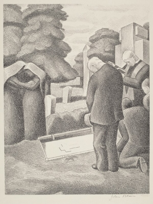 Untitled  (Mourners at Graveside)