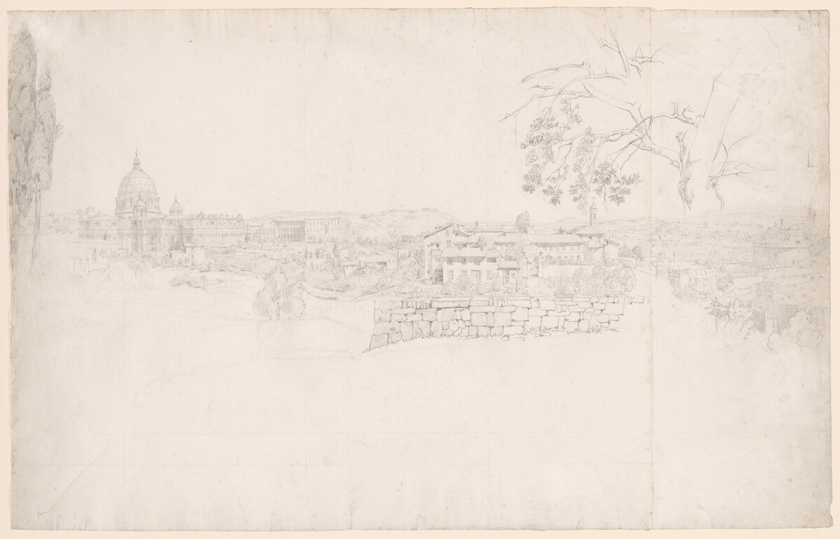 Fantasy Panorama of Rome from St. Peter's to the Castel San Angelo