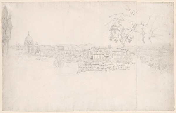 Fantasy Panorama of Rome from St. Peter's to the Castel San Angelo