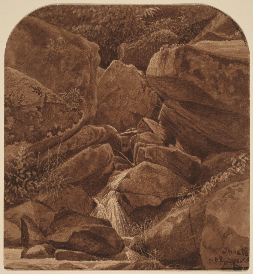 Rocks and Waterfall