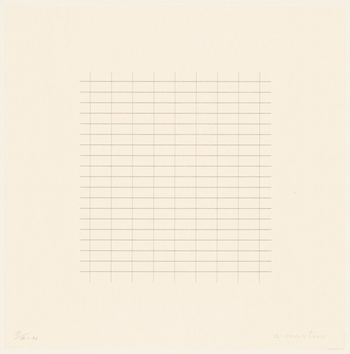 The image shows a grid pattern of evenly spaced horizontal and vertical lines intersecting at right angles to form squares.