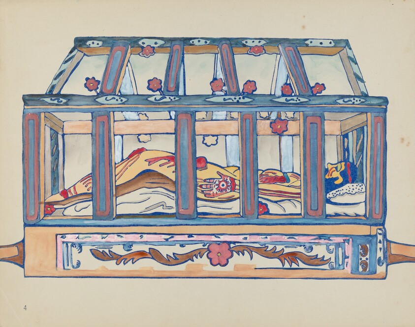 Plate 4: Christ in Sepulchre: From Portfolio "Spanish Colonial Designs of New Mexico"
