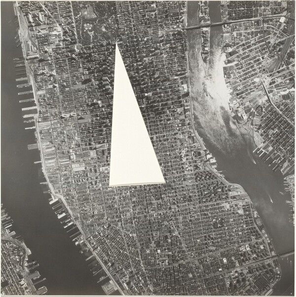 A Photo of Central Manhattan with the Area between the Plaza Hotel, the Chelsea Hotel, and the Gramercy Park Hotel Cut Out