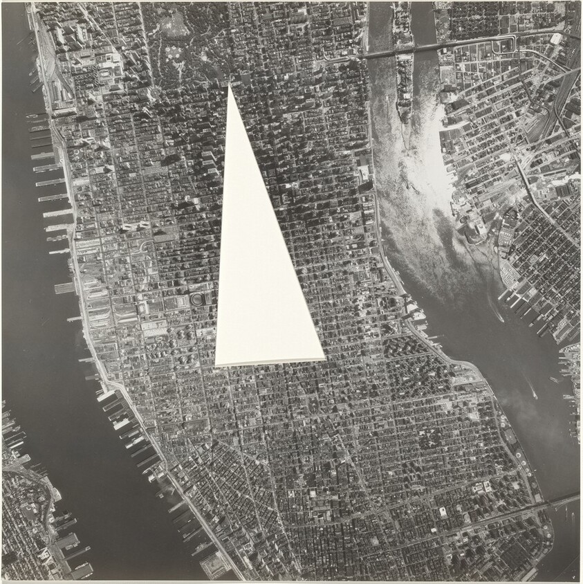 A Photo of Central Manhattan with the Area between the Plaza Hotel, the Chelsea Hotel, and the Gramercy Park Hotel Cut Out