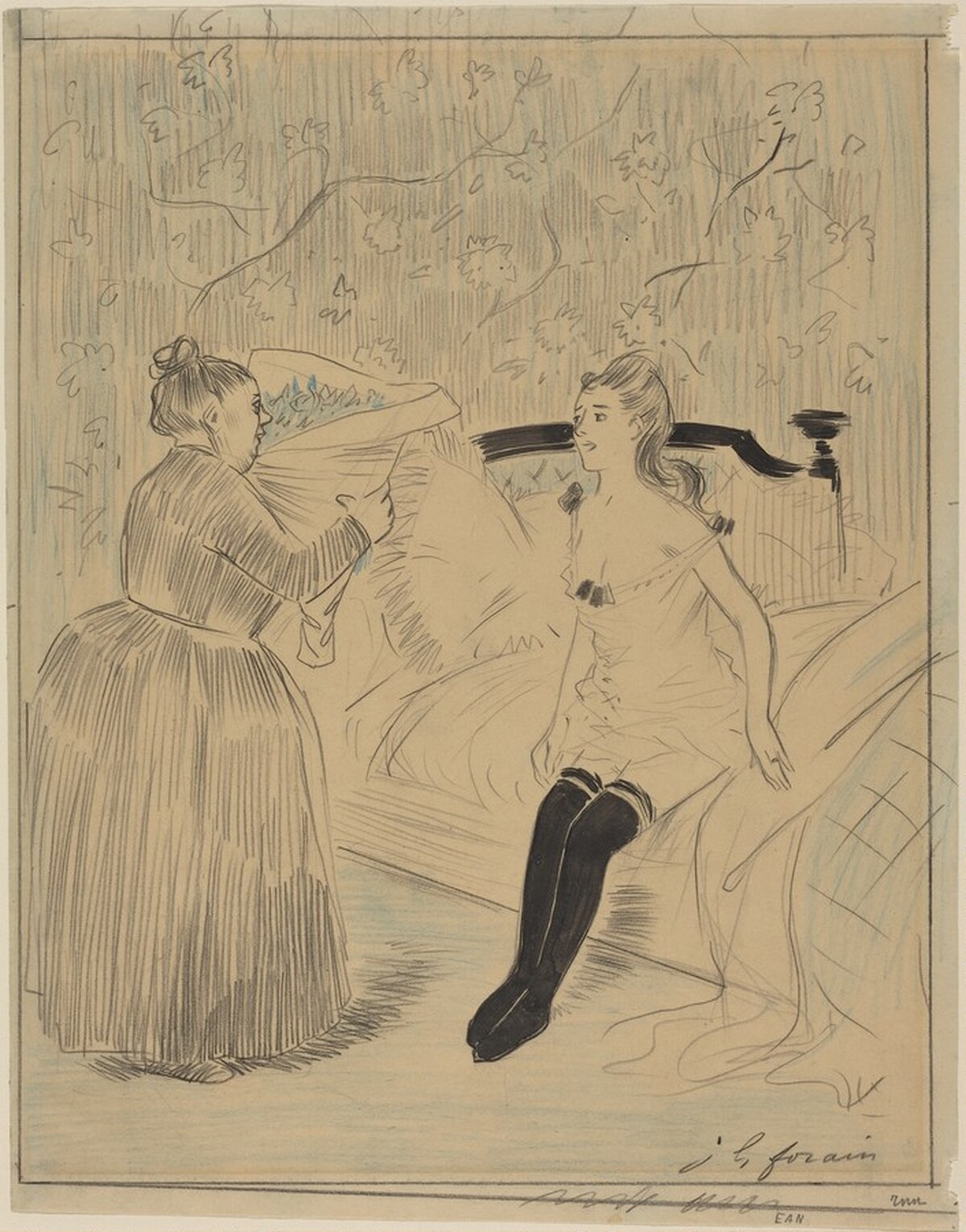 a) The Bouquet (recto); b) Untitled (verso)