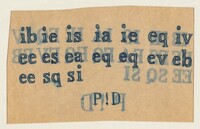 Untitled (P ! D) (verso), James Castle, probably 1930s