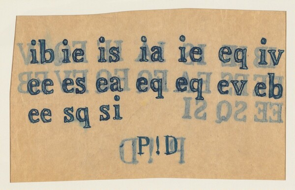 Untitled (P ! D) (verso)